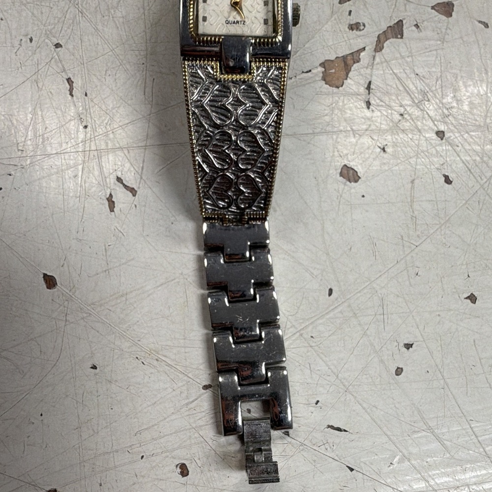 Studio I Women's Quartz Analog Rectangle Two-Tone Silver Bracelet Watch - Picture 4 of 8